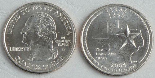 Usa state quarter 2004 texas - quarter, d